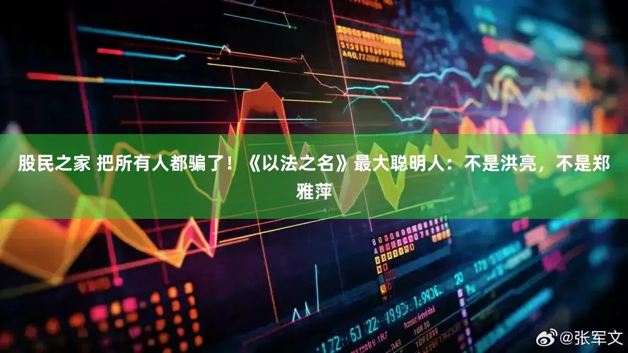 股民之家 把所有人都骗了！《以法之名》最大聪明人：不是洪亮，不是郑雅萍